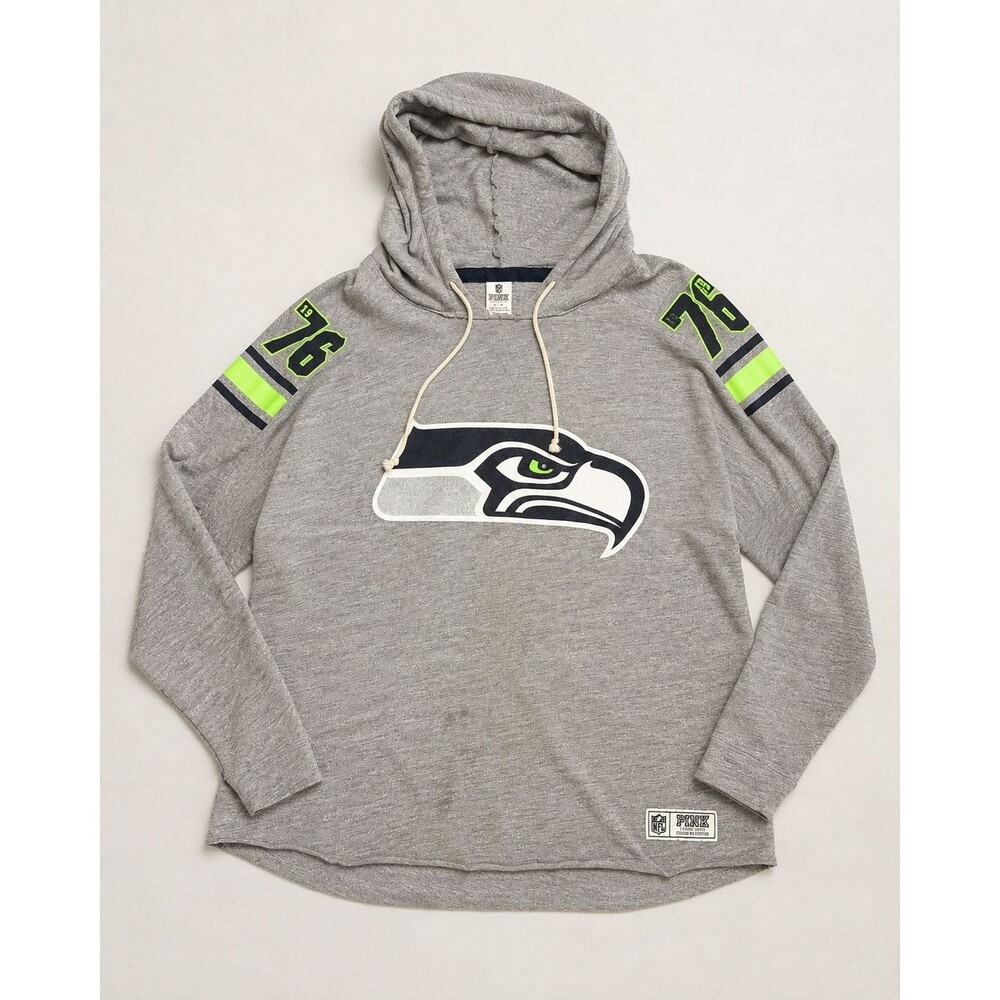 Victoria's Secret PINK Seattle Seahawks NFL Pullover Hoodie Women's M Gray 1976